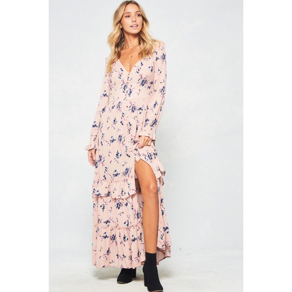 Dress Me In Flowers Maxi Dress, Blush - Picture 3 of 8